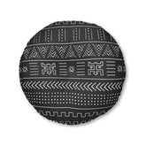 BW Mud Cloth Round Floor Pillow